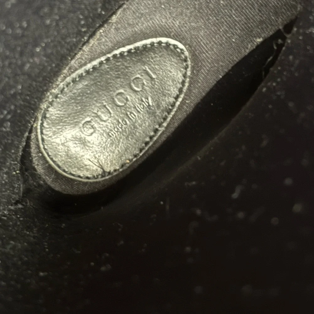 Gucci Black Rubber Guccisma Wellington Boot, Embossed Monogram, Insulated Inside - Picture 7 of 16